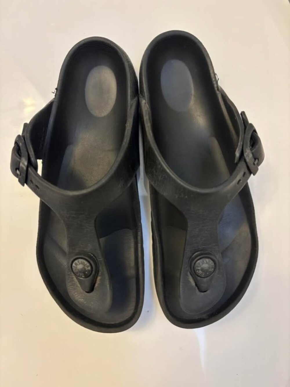 Birkenstock EVA Gizeh Thong Sandals Girls Black Sz 12